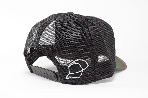 DomePeak XLV Camo. Our most famous style of cap. The Classic trucker cap style with high quality, plastic mesh built to last. 