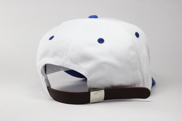 DomePeak Headwear baseball cap. Supported with astrapback to fit all sizes. side angle of the cap.